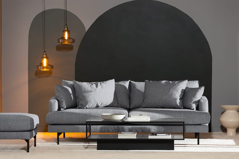Menard 4-personers Stofsofa - Grå - Møbler - Sofaer - 4 personers sofa