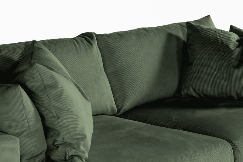 Menard 4-personers Dyb Manchestersofa - Grøn - Møbler - Sofaer - 4 personers sofa