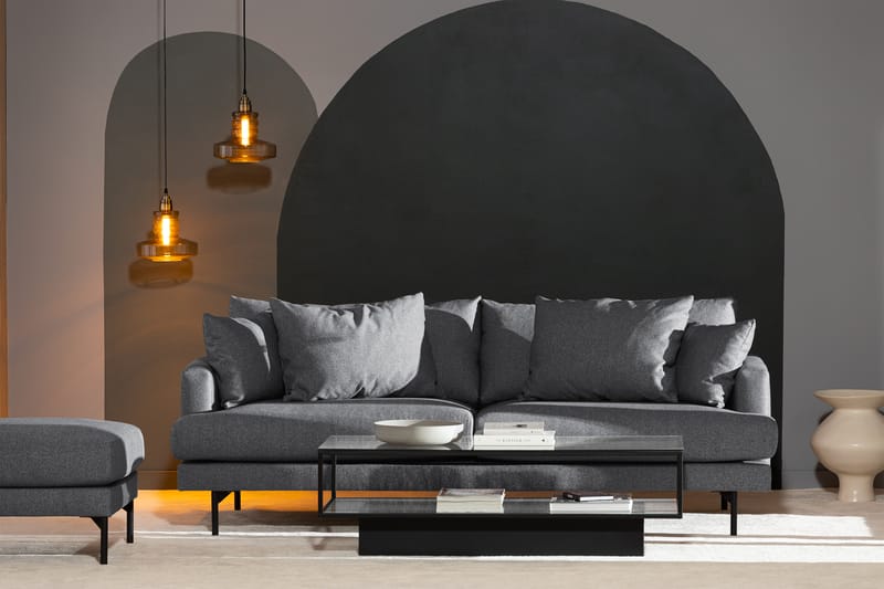 Menard 4-personers Dyb Stofsofa - Mørkegrå - Møbler - Sofaer - 4 personers sofa
