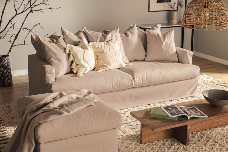 Menard 4-Pers. Sofa - Beige - 4 personers sofa