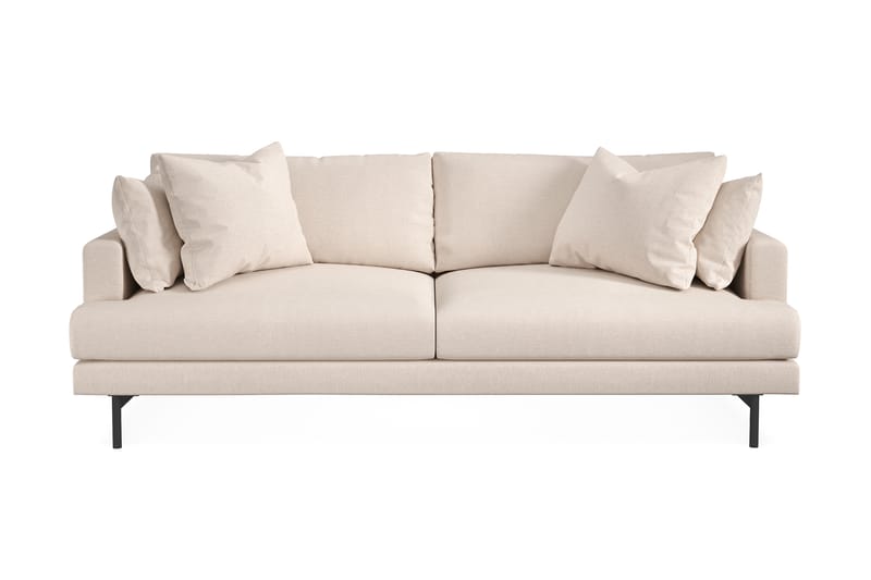 Menard 4-personers Dyb Stofsofa - Beige - Møbler - Sofaer - 4 personers sofa