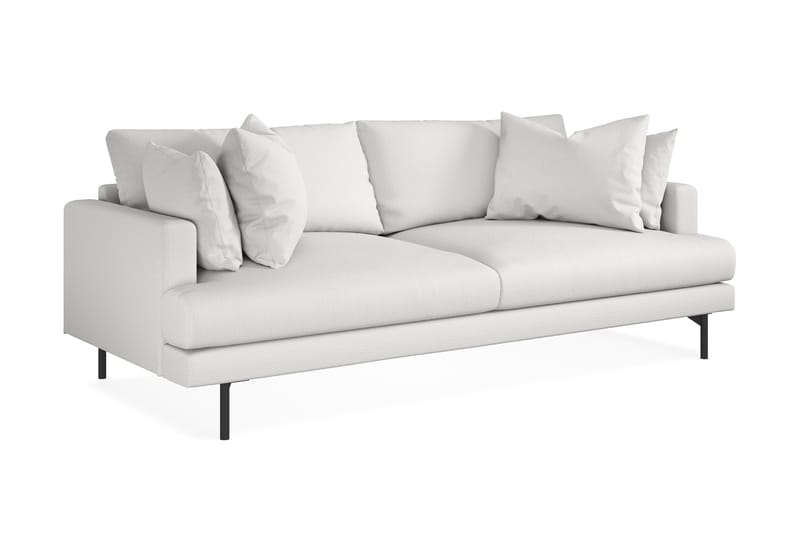 Menard 4-personers Dyb Stofsofa - Hvid - Møbler - Sofaer - 4 personers sofa
