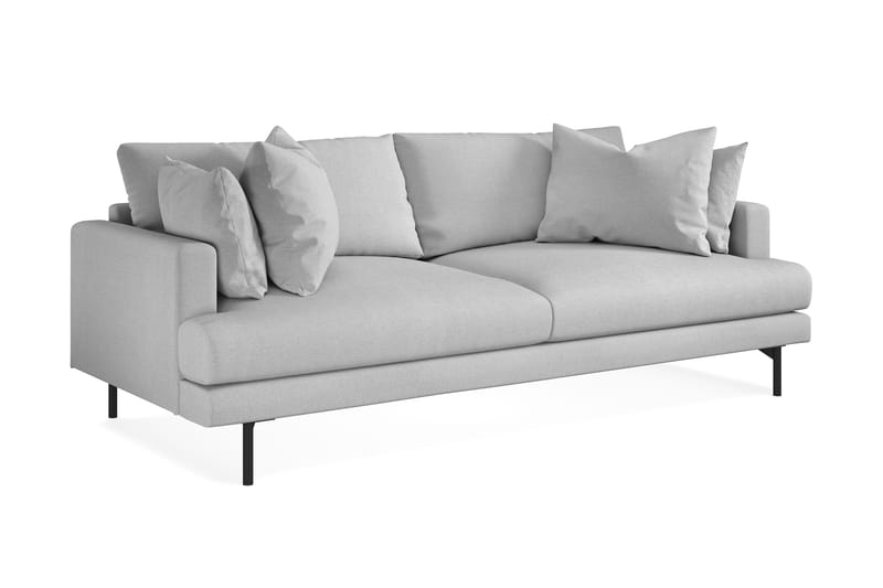 Menard 4-personers Dyb Stofsofa - Lysegrå - Møbler - Sofaer - 4 personers sofa