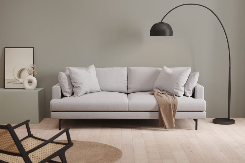 Menard 4-personers Dyb Stofsofa - Lysegrå - Møbler - Sofaer - 4 personers sofa