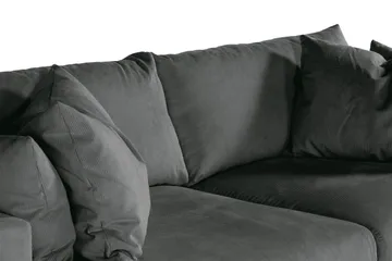 Menard 4-personers Dyb Manchestersofa - Grå - Møbler - Sofaer - 4 personers sofa
