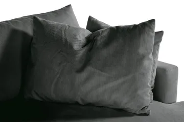 Menard 4-personers Dyb Manchestersofa - Grå - Møbler - Sofaer - 4 personers sofa