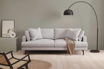 Menard 4-personers Dyb Stofsofa - Lysegrå - Møbler - Sofaer - 4 personers sofa