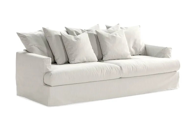 Menard 4-personers Dyb Stofsofa - Lysegrå - Møbler - Sofaer - 4 personers sofa