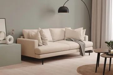 Menard 4-personers Dyb Stofsofa - Beige - Møbler - Sofaer - 4 personers sofa
