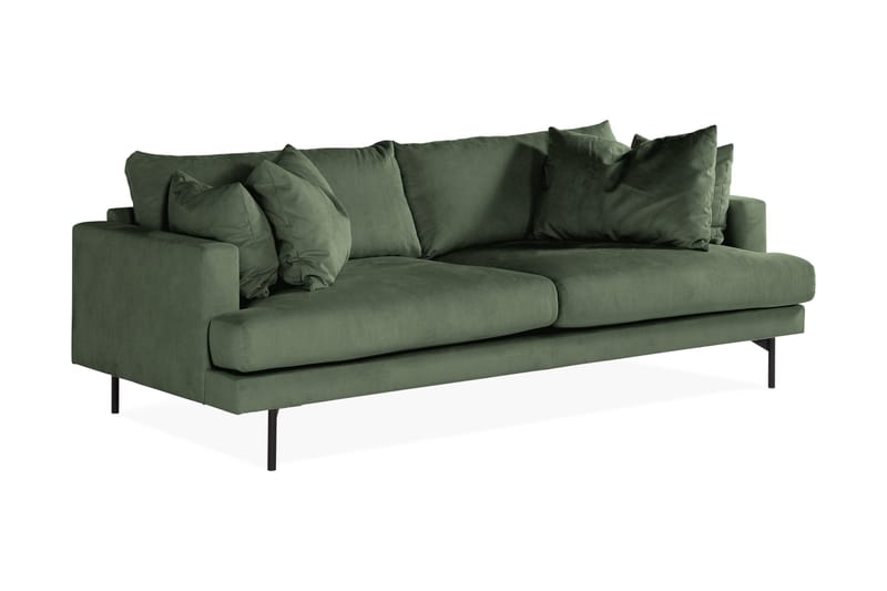 Menard 4-personers Dyb Manchestersofa - Grøn - Møbler - Sofaer - 4 personers sofa