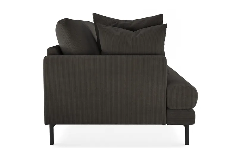 Menard 4-personers Dyb Manchestersofa - Mørkegrå - Møbler - Sofaer - 4 personers sofa