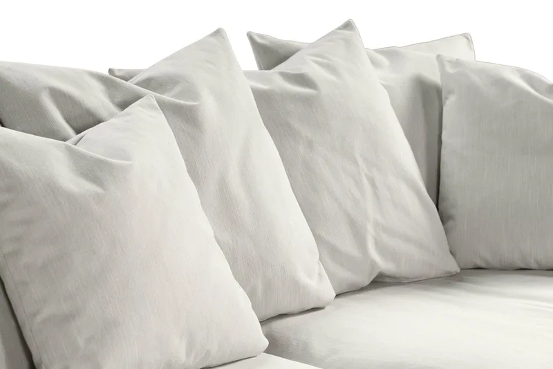 Menard 4-personers Dyb Stofsofa - Lysegrå - Møbler - Sofaer - 4 personers sofa