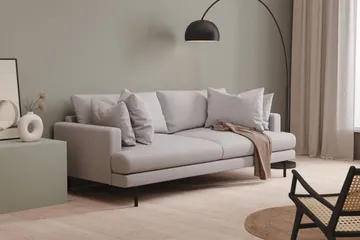 Menard 4-personers Dyb Stofsofa - Lysegrå - Møbler - Sofaer - 4 personers sofa