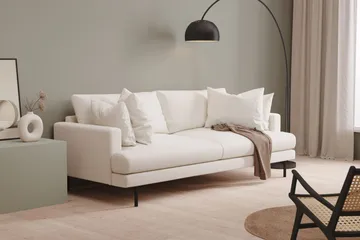 Menard 4-personers Dyb Sofa i Bouclé - Hvid - Møbler - Sofaer - 4 personers sofa