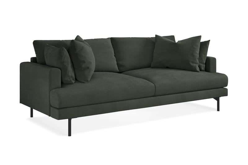 Menard 4-personers Dyb Manchestersofa - Mørkegrøn - Møbler - Sofaer - 4 personers sofa