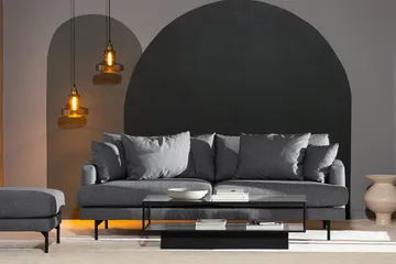 Menard 4-personers Dyb Stofsofa - Mørkegrå - Møbler - Sofaer - 4 personers sofa