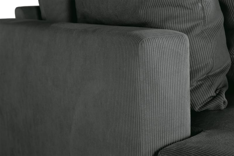 Menard 4-personers Dyb Manchestersofa - Grå - Møbler - Sofaer - 4 personers sofa