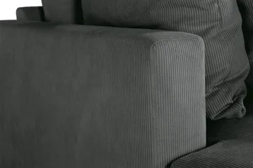 Menard 4-personers Dyb Manchestersofa - Grå - Møbler - Sofaer - 4 personers sofa