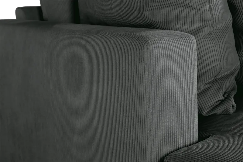 Menard 4-personers Dyb Manchestersofa - Grå - Møbler - Sofaer - 4 personers sofa