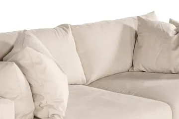 Menard 4-personers Dyb Manchestersofa - Beige - Møbler - Sofaer - 4 personers sofa