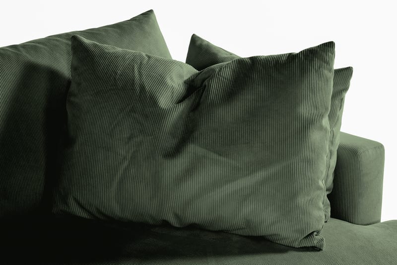 Menard 4-personers Dyb Manchestersofa - Grøn - Møbler - Sofaer - 4 personers sofa