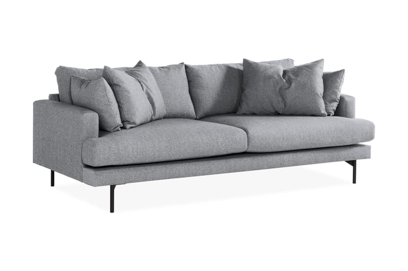 Menard 4-personers Dyb Stofsofa - Grå - Møbler - Sofaer - 4 personers sofa