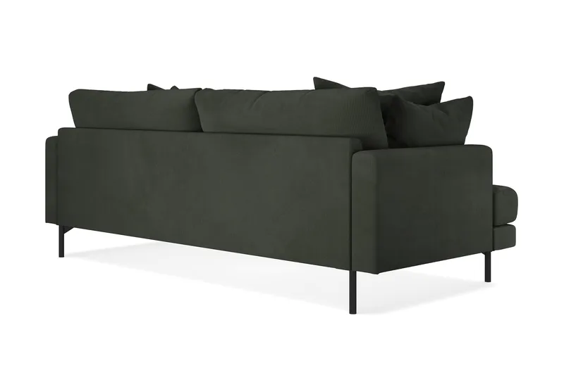 Menard 4-personers Dyb Manchestersofa - Mørkegrøn - Møbler - Sofaer - 4 personers sofa