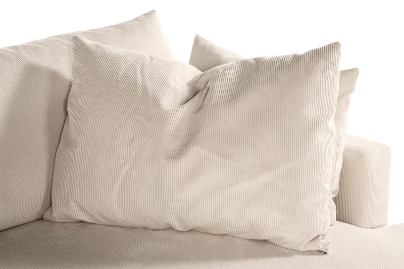 Menard 4-personers Dyb Manchestersofa - Beige - Møbler - Sofaer - 4 personers sofa