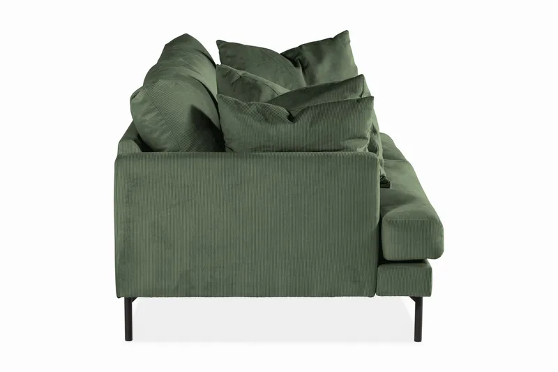 Menard 4-personers Dyb Manchestersofa - Grøn - Møbler - Sofaer - 4 personers sofa