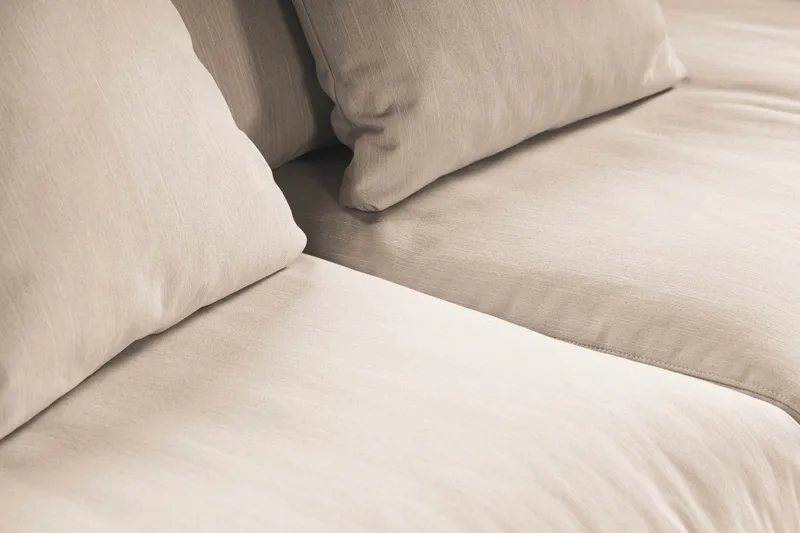 Menard 4-personers Dyb Stofsofa - Beige - Møbler - Sofaer - 4 personers sofa