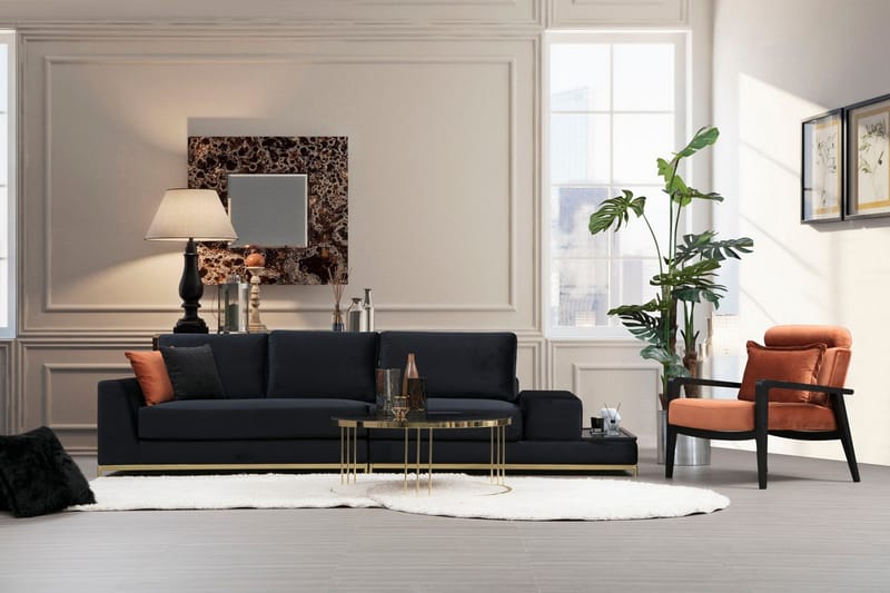 Mezonzo 4-Pers. Sofa - Sort - Møbler - Sofaer - 4 personers sofa