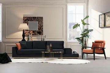 Mezonzo 4-Pers. Sofa - Sort - Møbler - Sofaer - 4 personers sofa