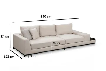 Mezonzo 4-Pers. Sofa - Beige - Møbler - Sofaer - 4 personers sofa