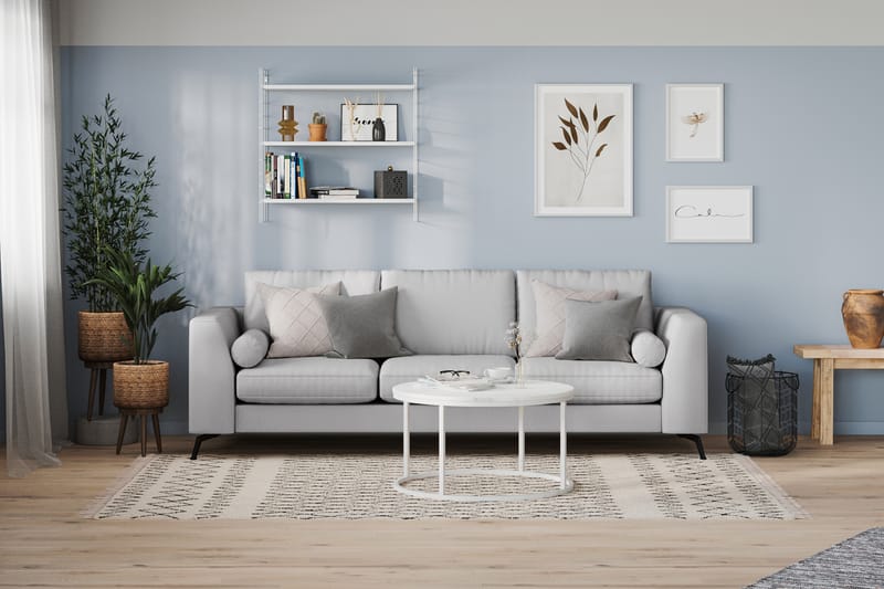 Ocean Lyx 3-personers Stofsofa - Grå - Møbler - Sofaer - 4 personers sofa