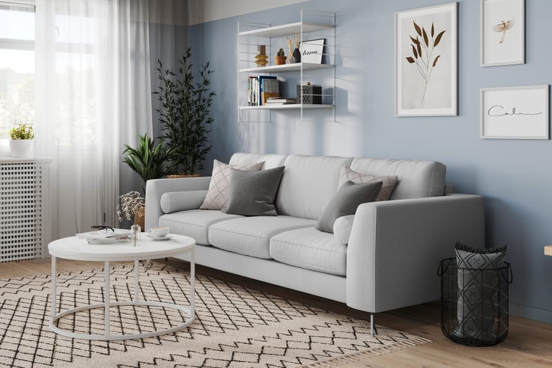 Ocean Lyx 3-personers Stofsofa - Grå - Møbler - Sofaer - 4 personers sofa