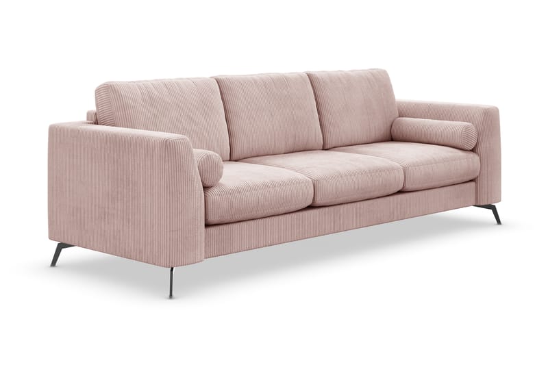 Ocean Lyx 4-personers Sofa - Lyserød/Sort - 4 personers sofa