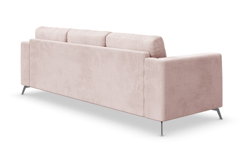 Ocean Lyx 4-personers Sofa - Lyserød/Sort - 4 personers sofa