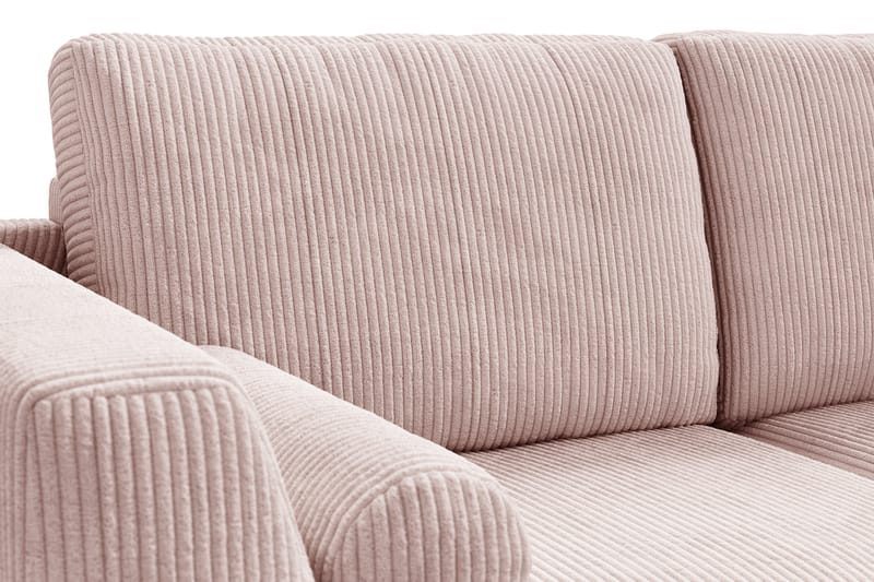 Ocean Lyx 4-personers Sofa - Lyserød/Sort - 4 personers sofa