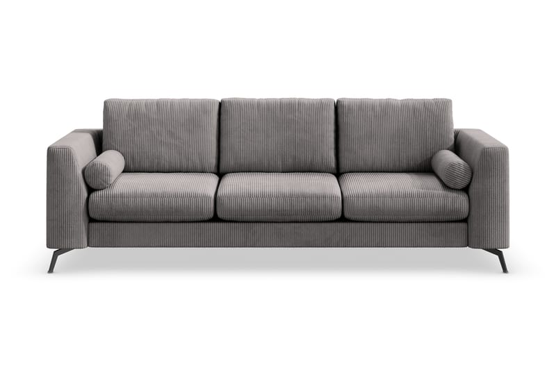 Ocean Lyx 4-personers Sofa - Mørkegrå/Sort - 4 personers sofa