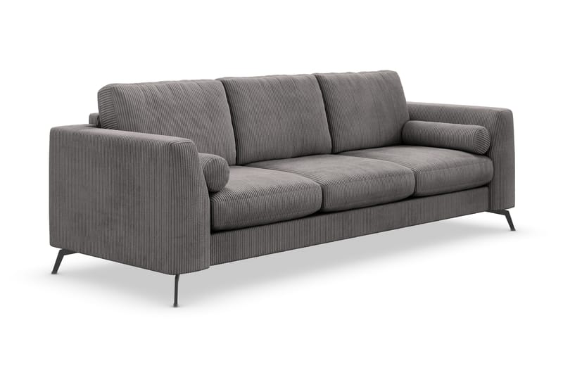 Ocean Lyx 4-personers Manchestersofa - Mørkegrå - Møbler - Sofaer - 4 personers sofa