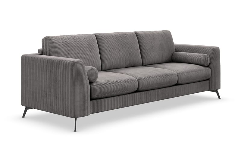 Ocean Lyx 4-personers Sofa - Mørkegrå/Sort - 4 personers sofa