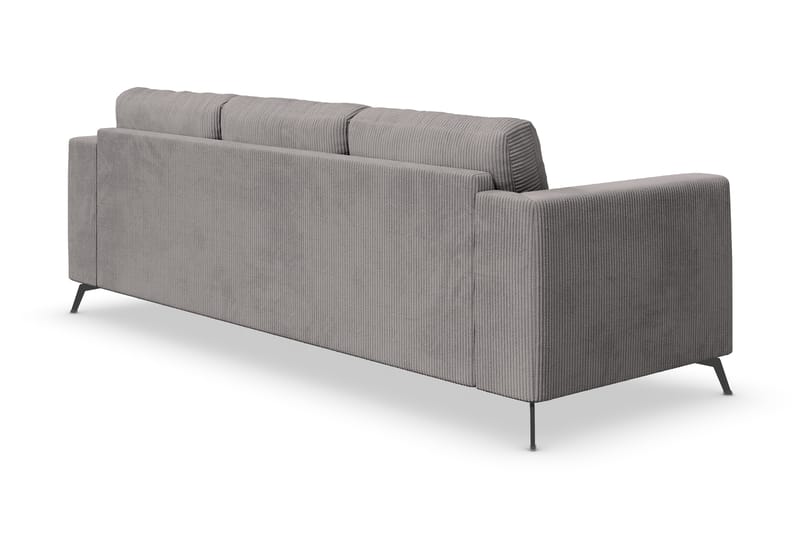 Ocean Lyx 4-personers Sofa - Mørkegrå/Sort - 4 personers sofa