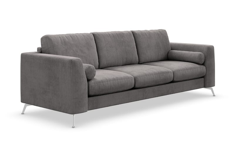 Ocean Lyx 4-personers Manchestersofa - Mørkegrå - Møbler - Sofaer - 4 personers sofa