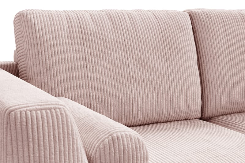 Ocean Lyx 4-personers Sofa - Lyserød/Krom - 4 personers sofa