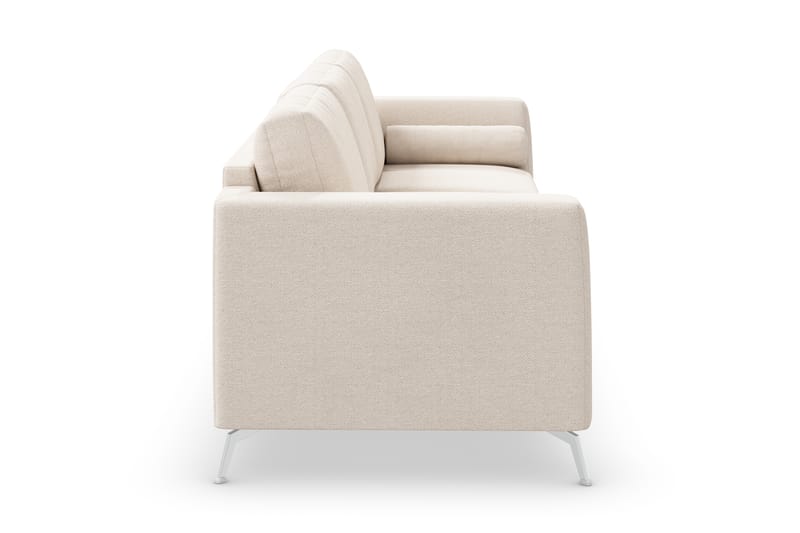 Ocean Lyx 4-personers Sofa - Beige/Krom - 4 personers sofa