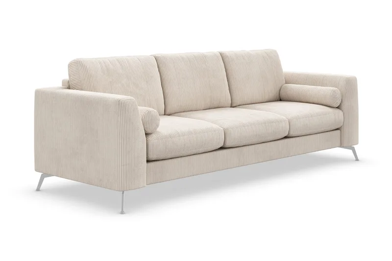 Ocean Lyx 4-personers Manchestersofa - Beige - Møbler - Sofaer - 4 personers sofa