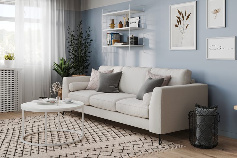 Ocean Lyx 4-pers Sofa - Hørbeige - 4 personers sofa