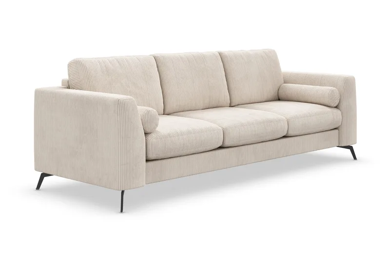 Ocean Lyx 4-personers Manchestersofa - Beige - Møbler - Sofaer - 4 personers sofa