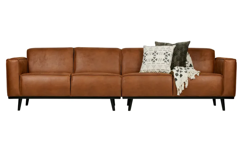 Statement 4-personers Sofa - Cognac - Møbler - Sofaer - 4 personers sofa