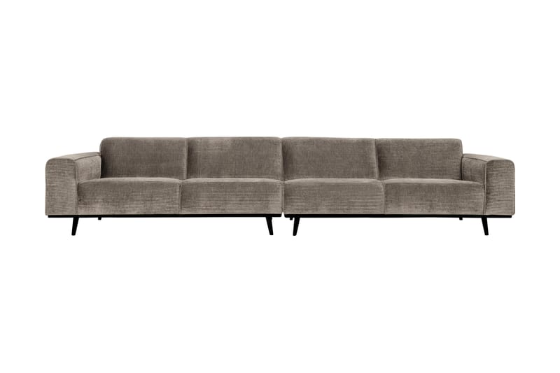 Statement xl 4-pers. 372 cm flad rib ler - 4 personers sofa